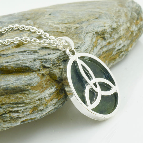 Trinity Knot Connemara Marble Necklace
