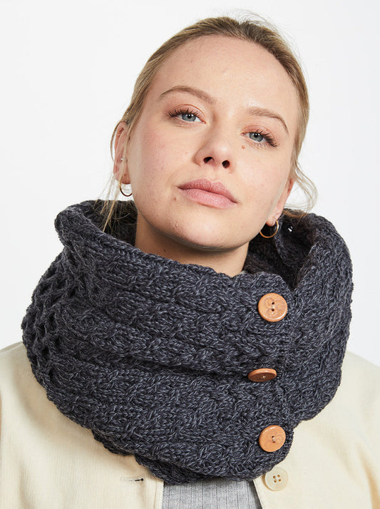 Snood Scarf with Buttons