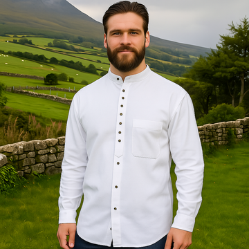 White Irish Grandfather Shirt