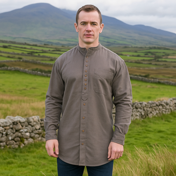 Grey Irish Grandfather Shirt