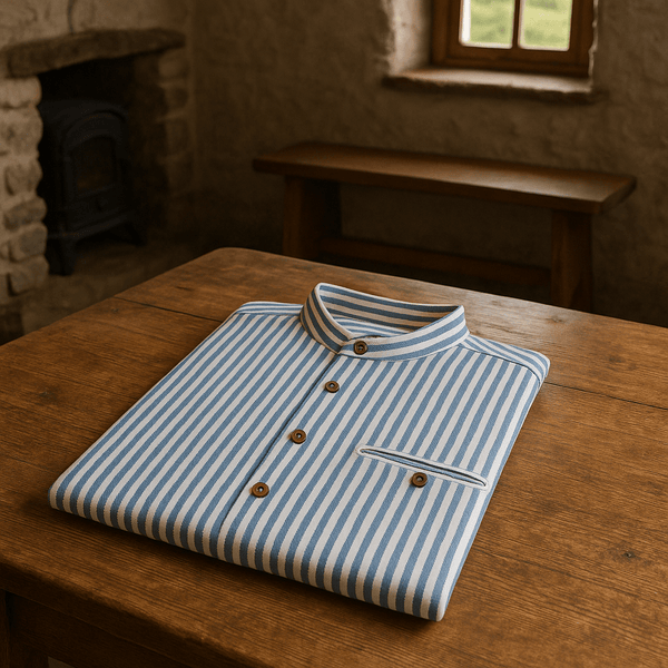 Civilian Navy and Cream Irish Grandfather Shirt
