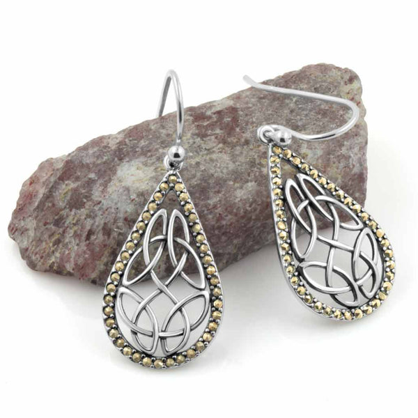 Marcasite Teardrop Earrings