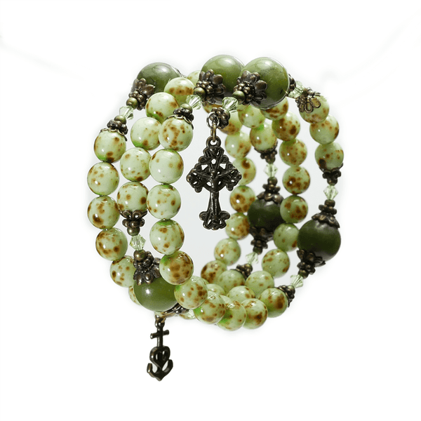 Luxury Rosary Bracelet - Colors of Ireland