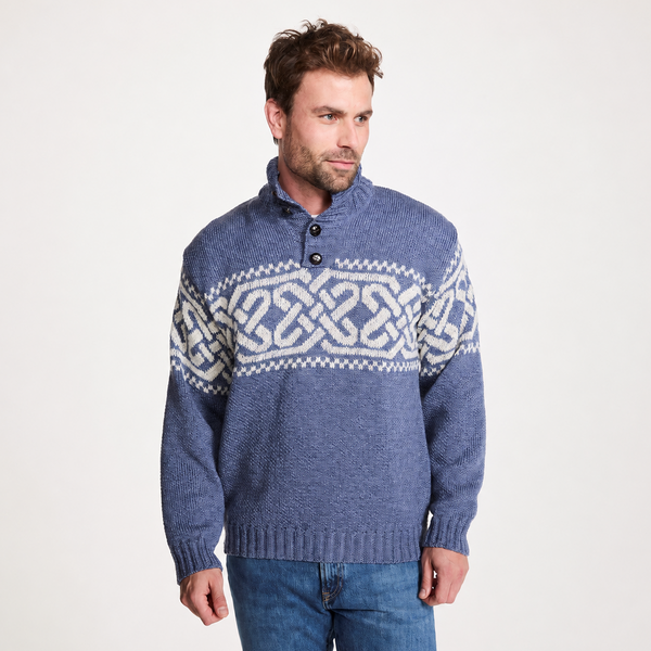 Celtic Pattern Men Aran Sweater