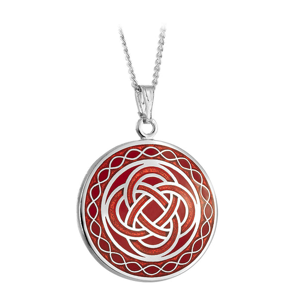 Red Enamel Celtic Knot necklace