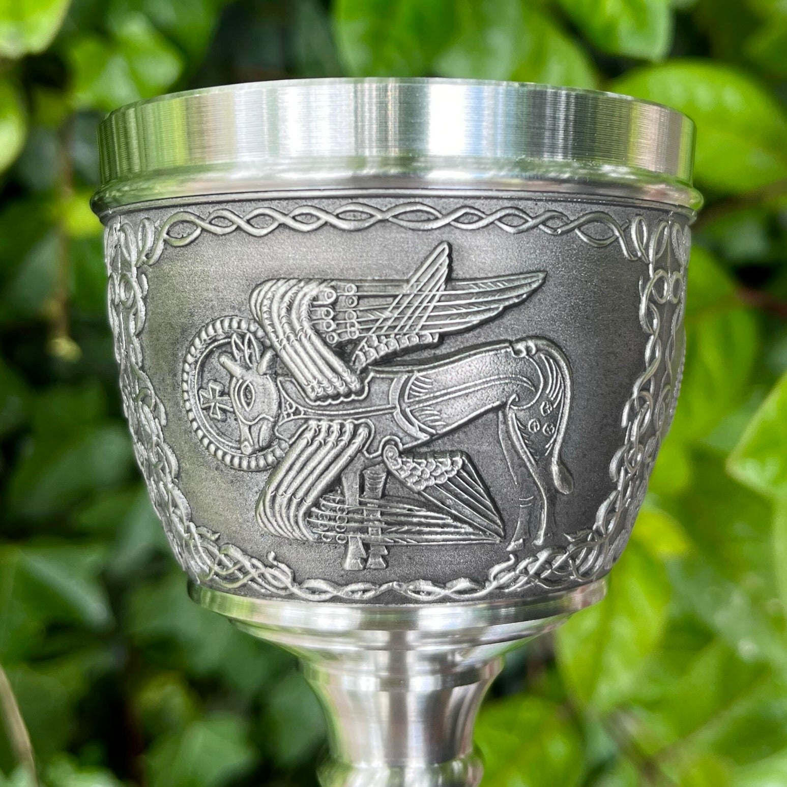 Mullingar Pewter Evangelists Wine Goblet (8oz) - Luke The Ox,Goblets