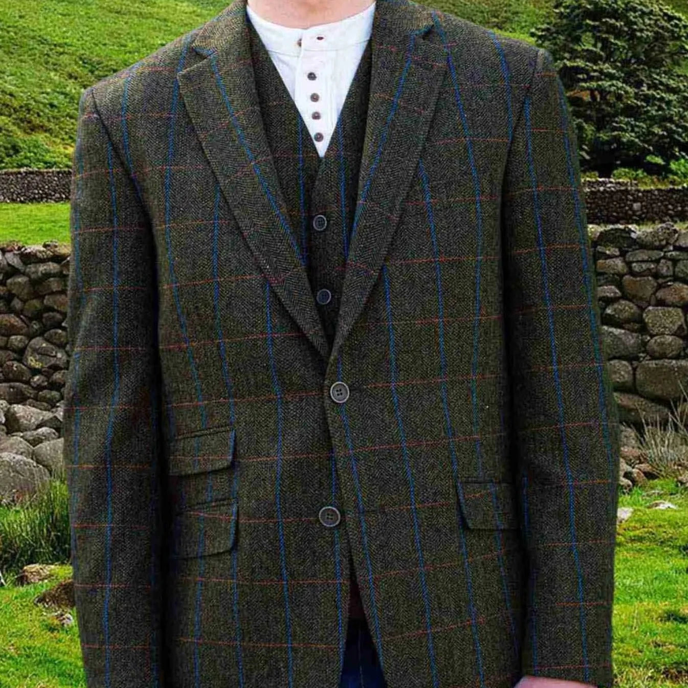 MemoryVintage - Vintage des années 60 Sport à carreaux marron manteau Tartan Noir revers fin MemoryVintage - Vintage des années 60 Sport à carreaux marron manteau Tartan Noir revers fin