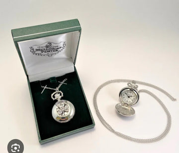 Ladies Pocket Watch with Shamrock