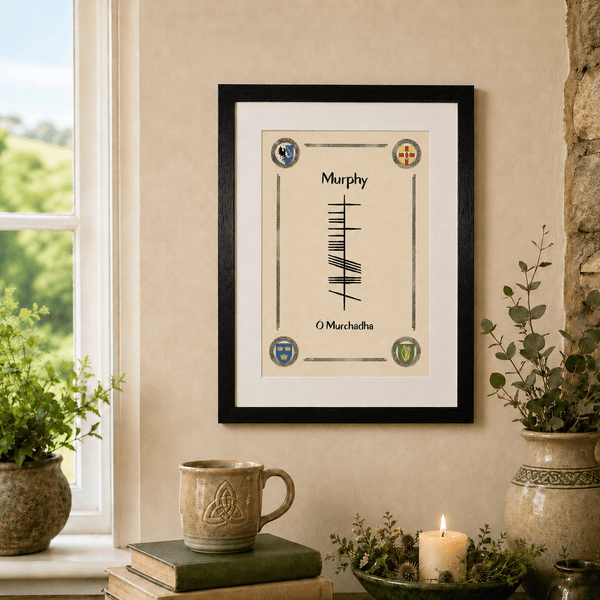 Family Name in Ogham - Beautiful for Irish heritage History Lovers