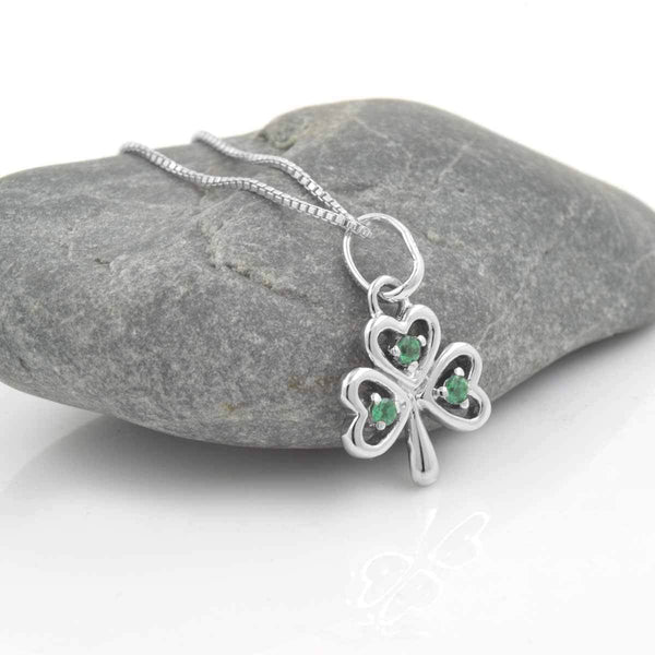 Emerald Shamrock Pendant