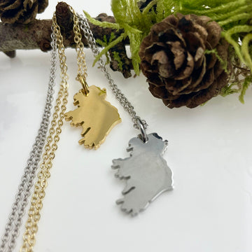 Ireland Map Necklace - 30% Off