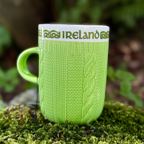 Green Aran Stitch Mug