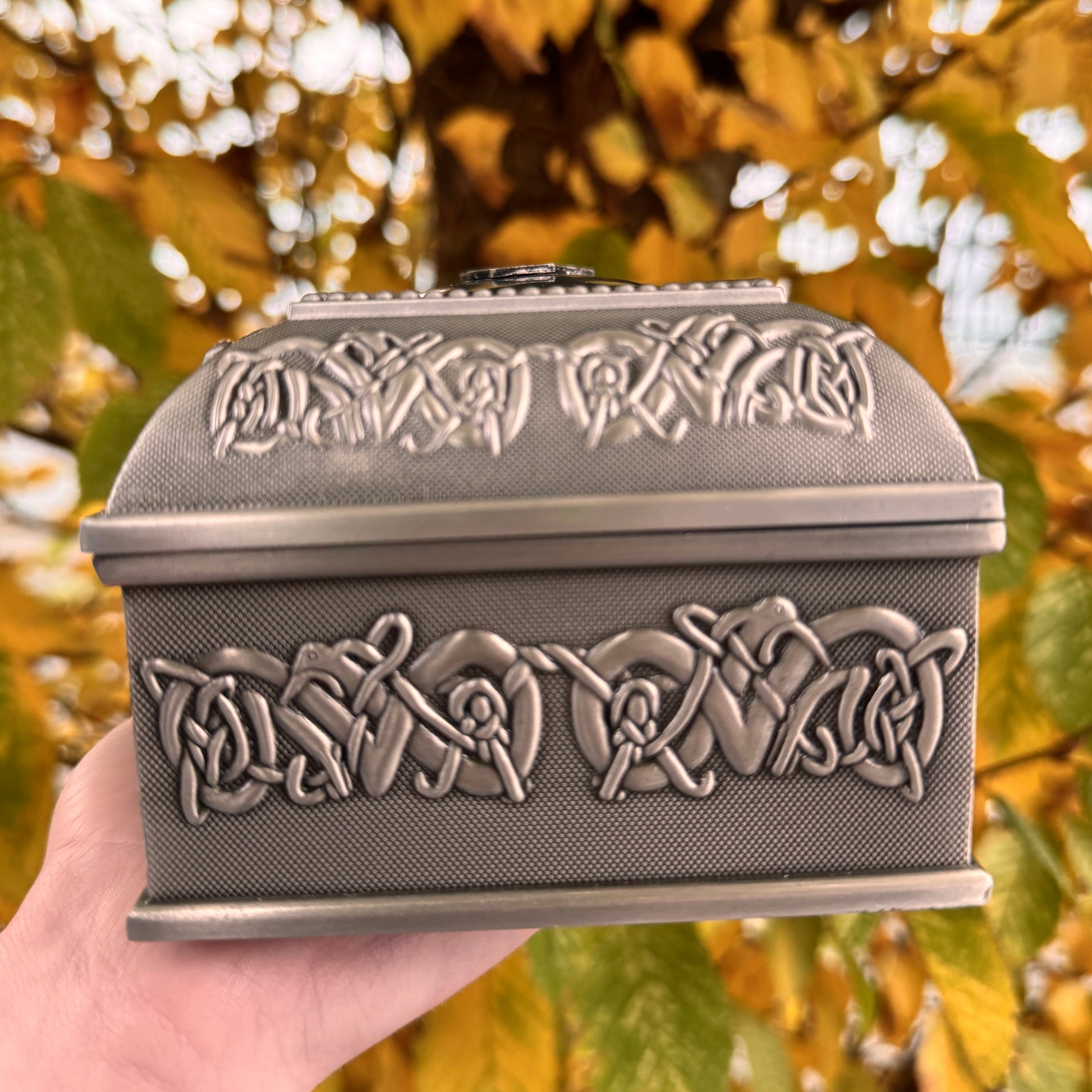 Vintage Celtic Jewelry Box with Claddagh Design,jewelry box