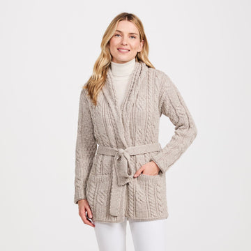 Sheeffry Shawl Aran Neck Cardigan