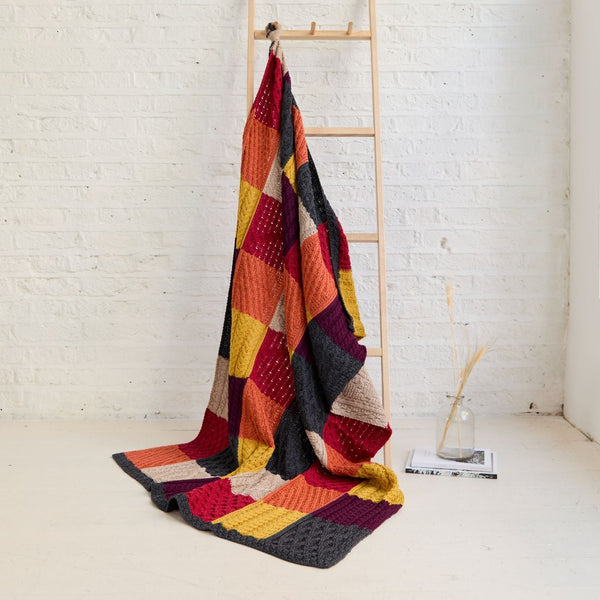 Killala Aran Intarsia Merino - Sunset