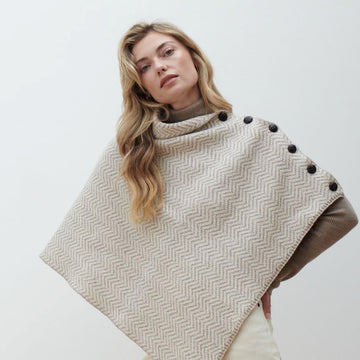 Ladies Herringbone Poncho