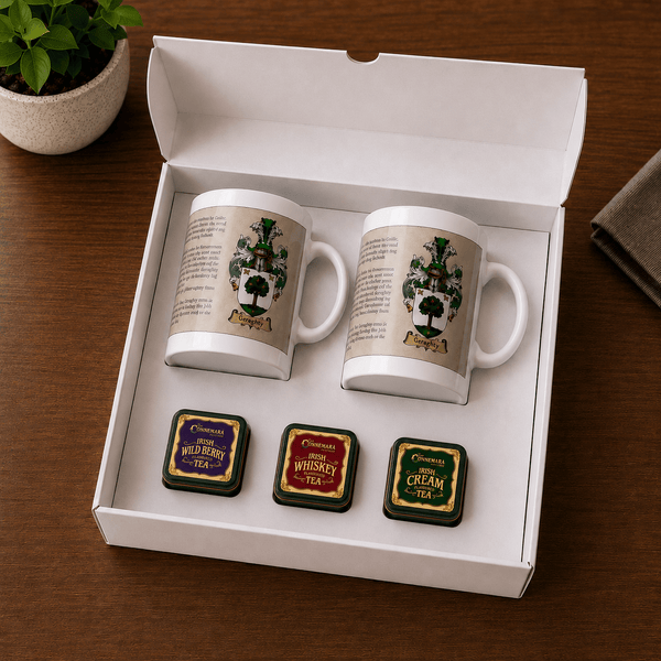 Family Crest Personalized Irish Tea Heritage Box