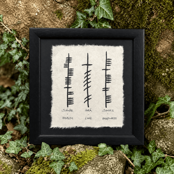 Ogham Heritage Blessing – Health, Love & Happiness