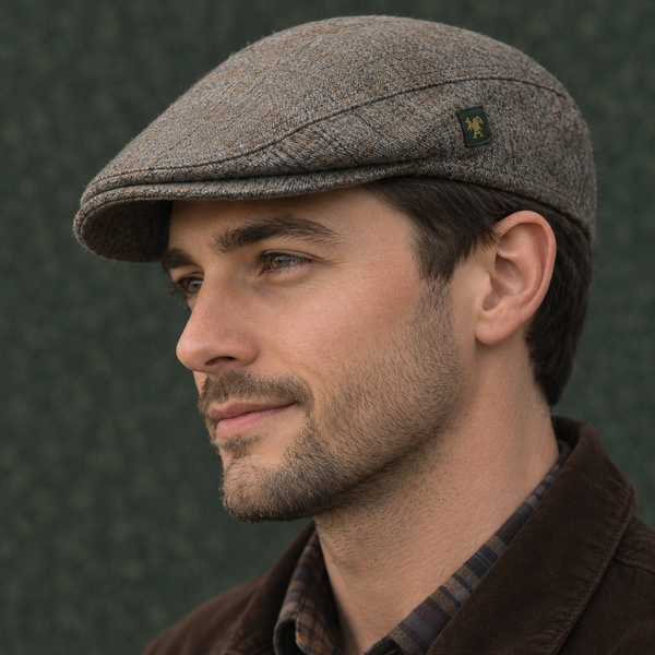 Traditional Flat Cap Grey Plaid