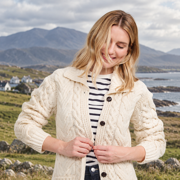 Ladies Chunky Cable Cardigan