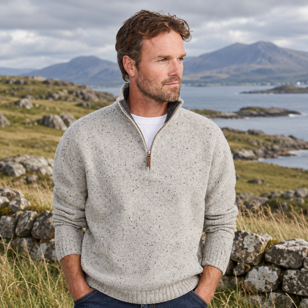 Belleek Troyer Mens Light Grey Sweater