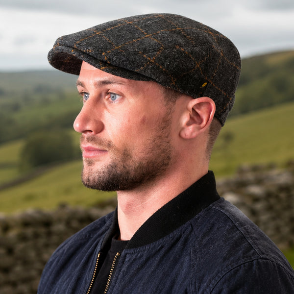 Dubliner Charcoal Check Irish Hat