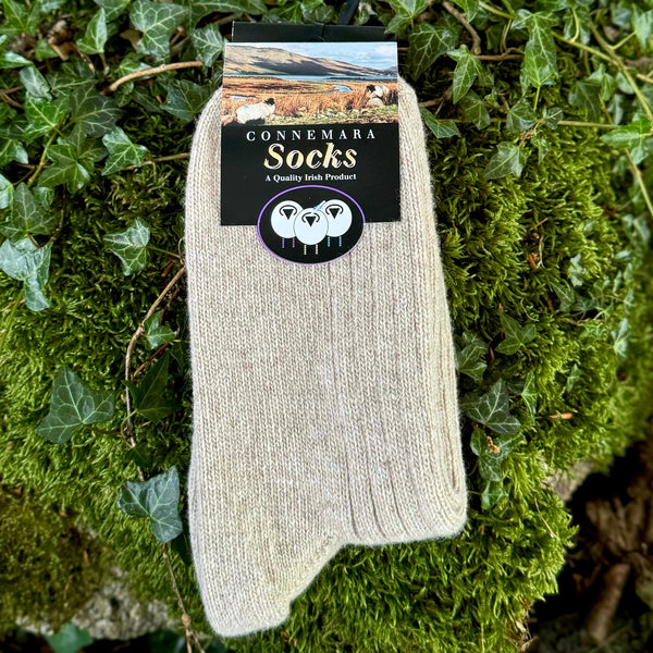 Irish Wool Socks - White