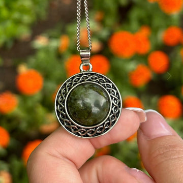Silver Connemara Marble Necklace