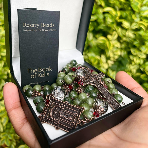 Luxury Book Of Kells Connemara Marble Rosary
