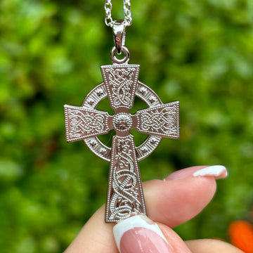 Medium Silver Celtic Warrior Cross Necklace