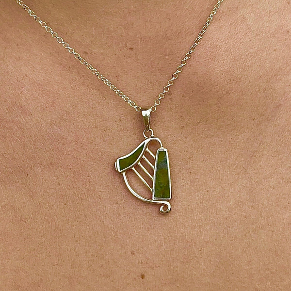 Harp Connemara Marble Necklace