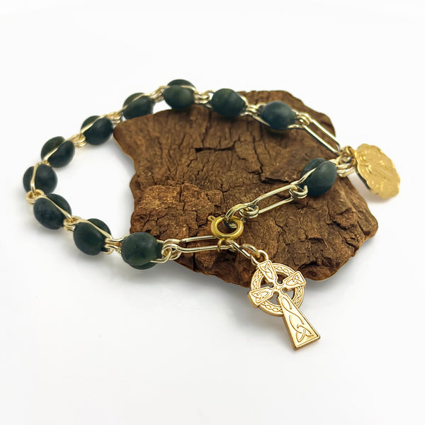 Irish Penal Rosary in Connemara Marble a Piece of Ireland