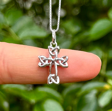 Sterling Silver Trinity Knot Cross Pendant