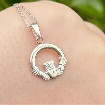 Claddagh Necklace in Sterling Silver