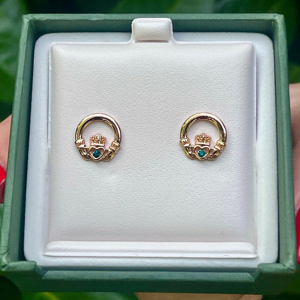 Claddagh Stud Earrings
