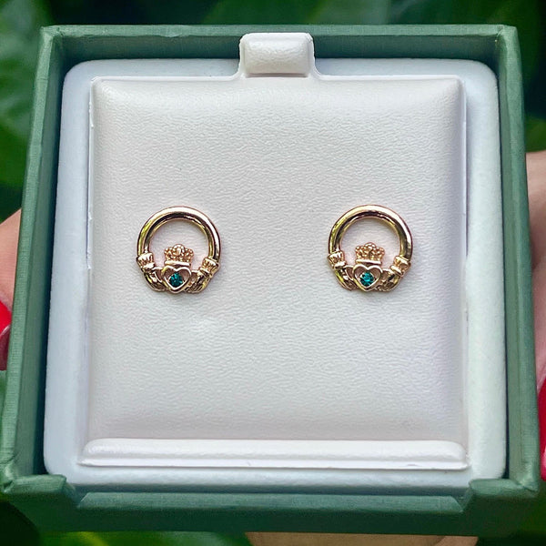 Claddagh Stud Earrings