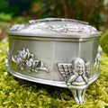 Mullingar Pewter Jewelry Box with Claddagh Design,jewelry box