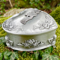 Mullingar Pewter Jewelry Box with Claddagh Design,jewelry box