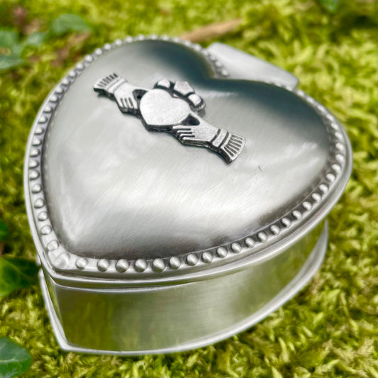 Mullingar Pewter Heart-shaped Jewelry Box,jewelry box