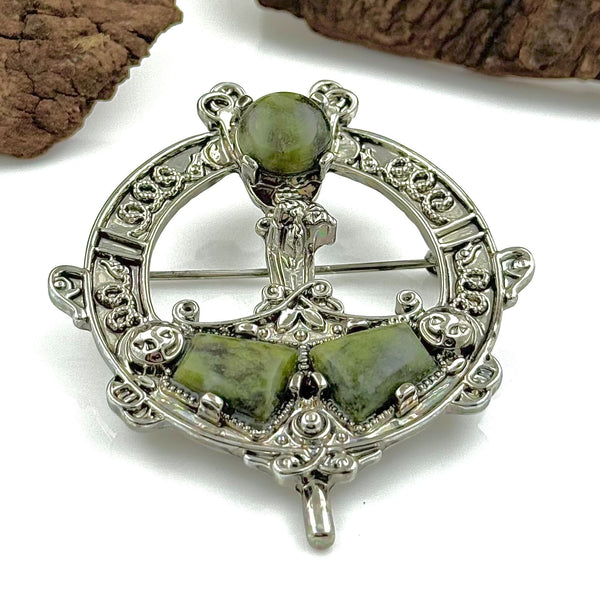 Tara Brooch in Connemara Marble