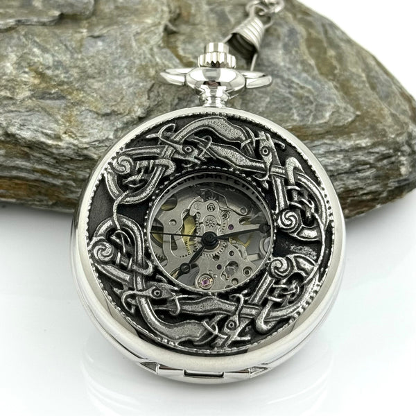 Mechanical Pocket Watch with Kells Design