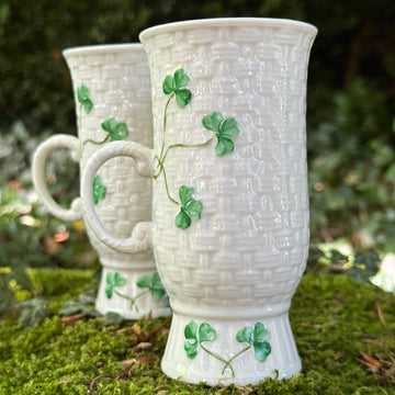 Belleek Classic Irish Coffee Mug Pair