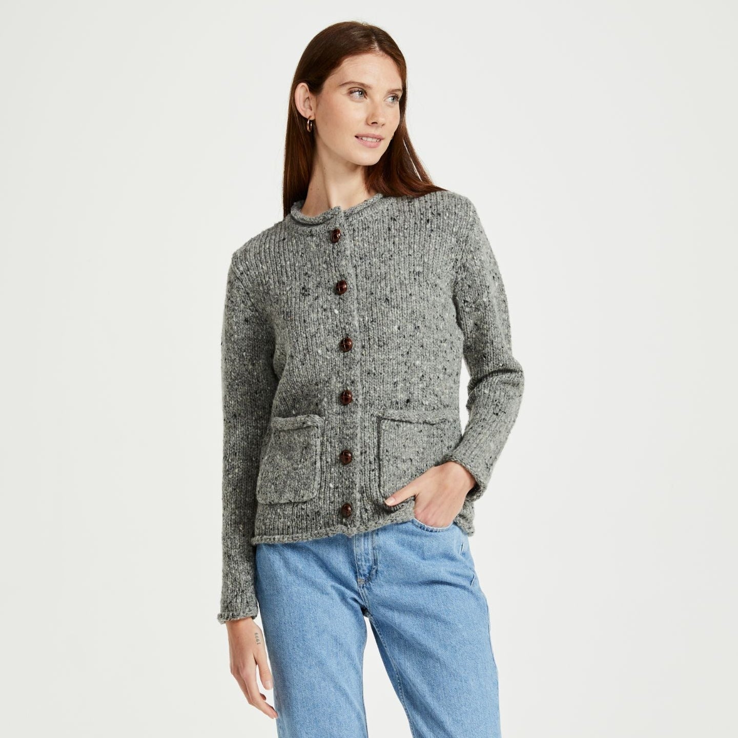 ❤︎ℳ's Gracy❤︎ Knit Tweed Cardigan Avondale Ladies Tweed Cardigan | Irish Knitwear | Gifts of Ireland
