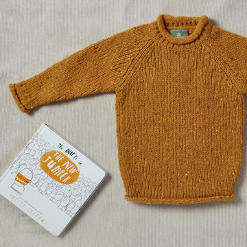 Brackloon Óg Children's Roll Neck Raglan Crew - Yellow
