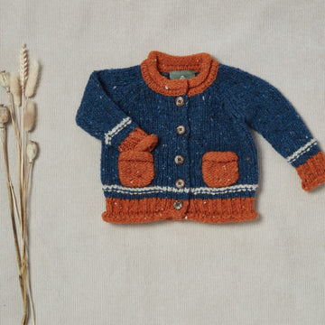 Réalta Baby Roll Neck Cardigan- Twinkle