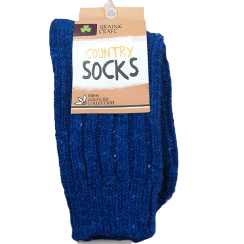 Irish Tweed Socks - Blue