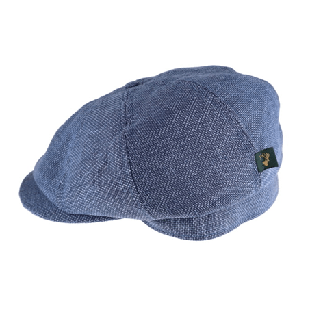 Blue Driving Linen Cap