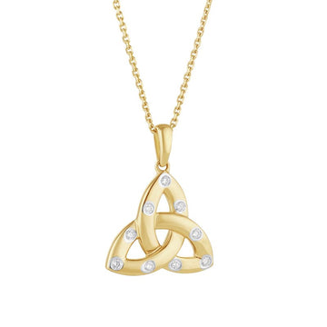 Gold Plated Trinity Knot Pendant