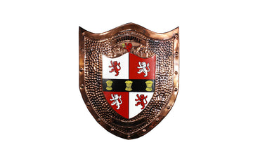 Hand Beaten Copper Heraldic Shield