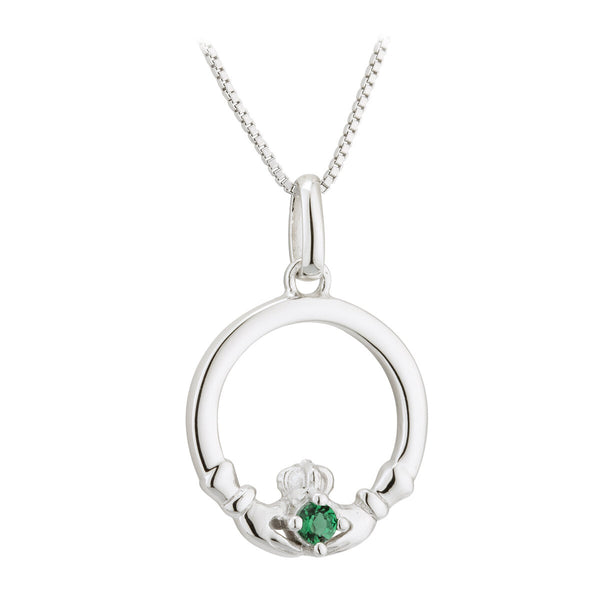 Emerald Claddagh Pendant